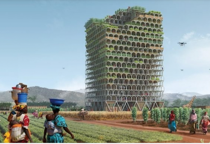 Невероятный небоскрёб-ферма, который может прокормить целую деревню