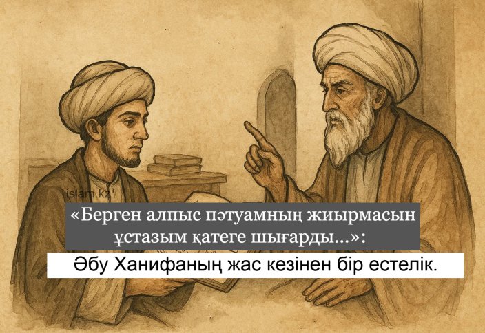 «Берген алпыс пәтуамның жиырмасын ұстазым қатеге шығарды...»: Әбу Ханифаның жас кезінен бір естелік.