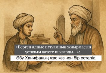 «Берген алпыс пәтуамның жиырмасын ұстазым қатеге шығарды...»: Әбу Ханифаның жас кезінен бір естелік.