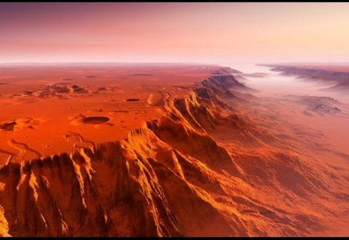 Крупнейшую марсианскую долину показали на видео (видео)