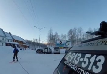 Шаңғышы сағатына 130 шақырым жылдамдықпен жүйіткіді (ВИДЕО)