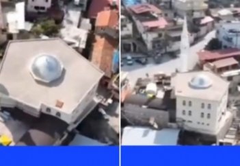 Түркияның зілзаладан бүкіл ғимараты қоқыс үйіндісіне айналған апатты аймағында жалғыз мешіт қирамаған (видео)