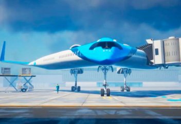 Қанатына жолаушылар мінетін ұшақ (видео)