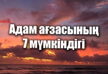 Адам ағзасының 7 мүмкіндігі