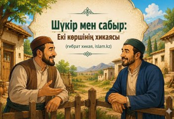 Шүкір мен сабыр: Екі көршінің хикаясы (ғибрат хикая)