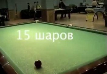 Гиннес рекордтар кітабына енген бильярд соққысы. Бір соққымен барлығын кіргізіп жіберді