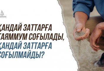 ҚАНДАЙ ЗАТТАРҒА ТАЯММУМ СОҒЫЛАДЫ?