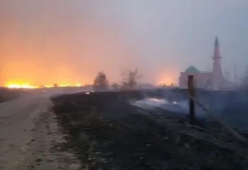 В татарском селе сгорели все дома, кроме мечети