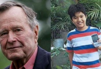 Буш-старший 10 лет анонимно переписывался с ребенком из бедной филиппинской семьи