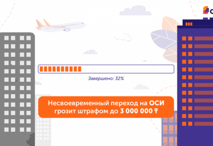 Несвоевременный переход на ОСИ грозит штрафом до трех миллионов тенге