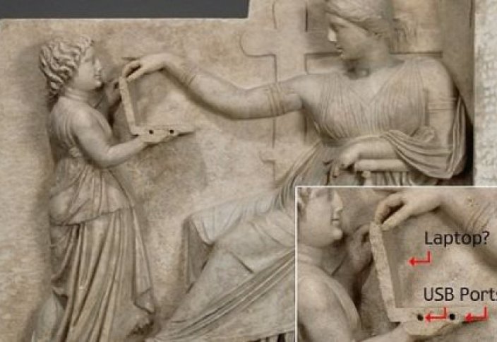 На древнегреческой скульптуре разглядели изображение ноутбука