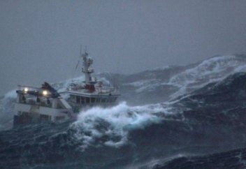 Круизный лайнер попал в шторм (видео)