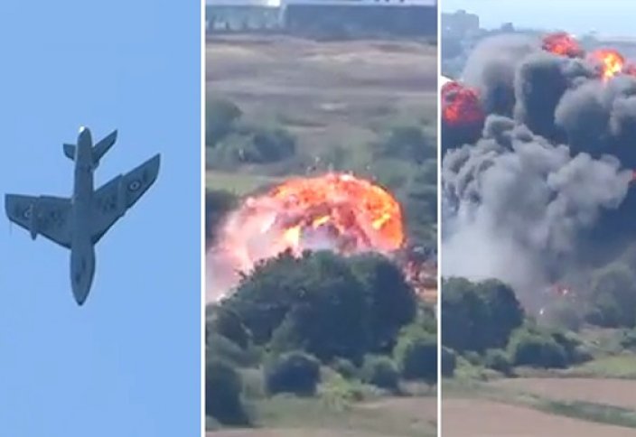 Авиашоу кезінде ұшақтың құлаған сәті видеоға түсіп қалды