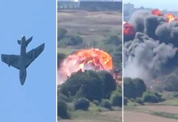 Авиашоу кезінде ұшақтың құлаған сәті видеоға түсіп қалды