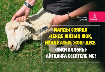 Малды соярда "сенде жазық жоқ, менде азық жоқ" десе, "бисмилләны" айтқанға есептеле ме?