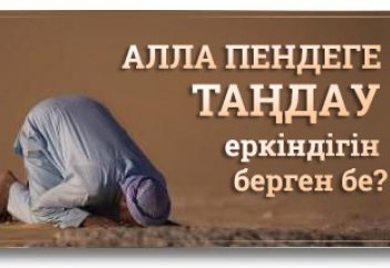 Алла пендеге таңдау еркіндігін берген бе?