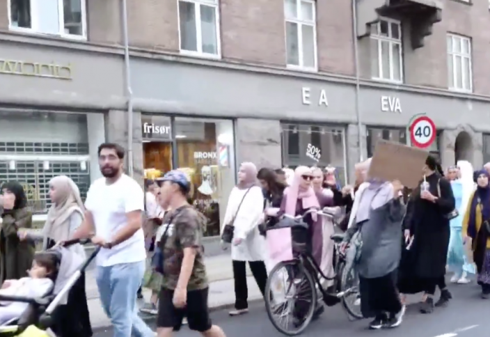 Мусульмане Дании провели акцию в защиту хиджаба школьниц