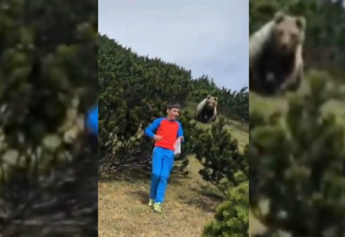Разные: Мальчик проявил чудеса выдержки и ушел от преследовавшего его медведя (видео)