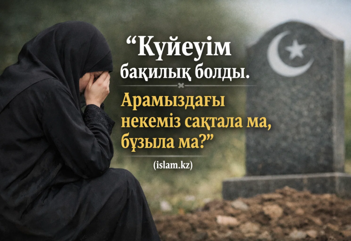 «Күйеуім бақилық болды. Арамыздағы некеміз сақтала ма, бұзыла ма?