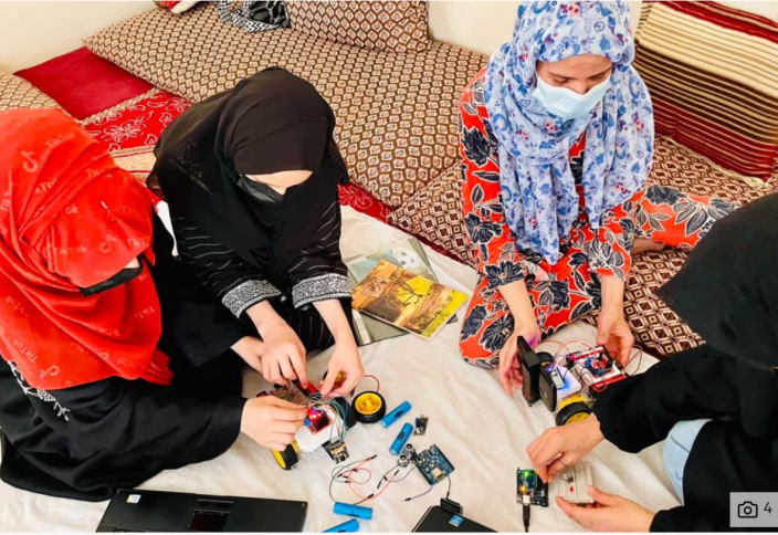 Meet the Afghan girls building robots at home after the Taliban stopped their education