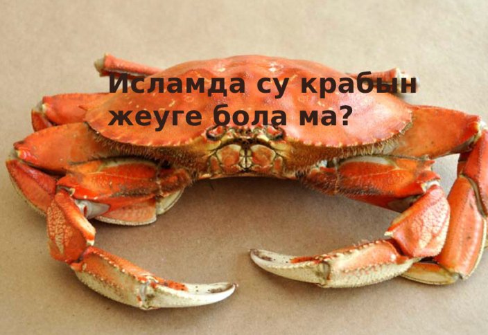 Исламда су крабын жеуге бола ма?