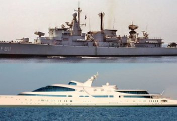 Араб шейхы әскери кемені яхтаға айналдарды (видео)