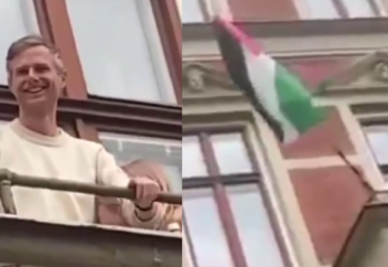 Король Дании произвел фурор на митинге в поддержку Палестины (видео)