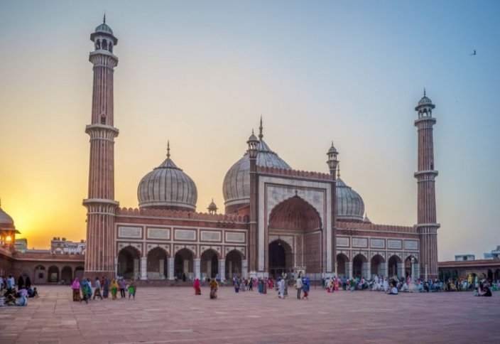 История соборной мечети в Дели (Индия)