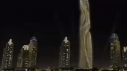 Танцующий небоскреб в Дубае (видео)
