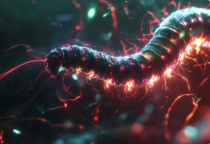 Жемтігін аулау үшін электрды пайдаланатын құрттың әрекеті таспаға тартылды (видео)