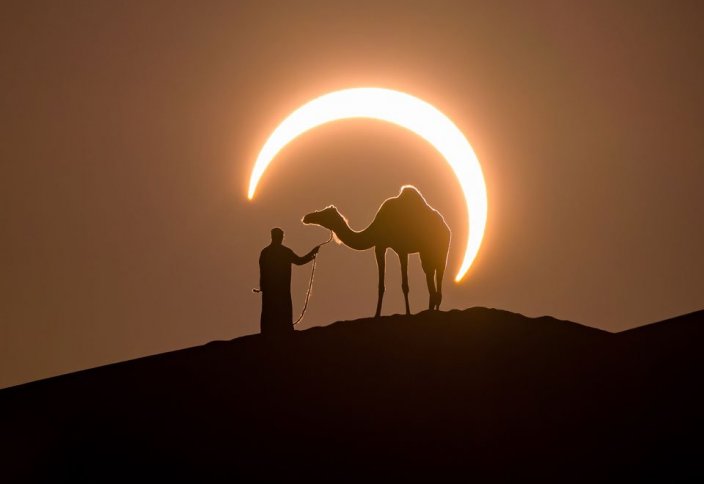 Уникальный снимок солнечного затмения сделан в ОАЭ