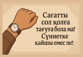 Сағатты сол қолға тағуға бола ма? Сүннетке қайшы емес пе?