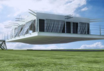 Ауада қалқып тұратын үй құрастырылды