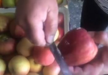 Қытайдың алмаларына шошқаның майы жағылып келеді екен (ВИДЕО)