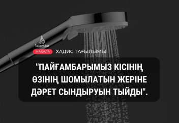 Пайғамбарымыз (с.а.у.) шомылатын жерге дәрет сындырудан тыйды.