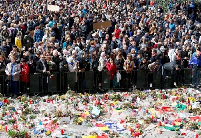 В Брюсселе прошел марш против террора