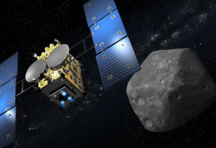 Жапониялық зонд астероидтың беткі қабатынан топырақ үлгілерін алды (фото+видео)