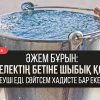 Әжем бұрын: "шелектің бетіне шыбық болса да қой" деуші еді. Сөйтсем хадисте бар екен...