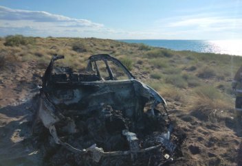 "Сел на брюхо и сгорел". Необычную аварию сняли на видео у Балхаша (фото+видео)