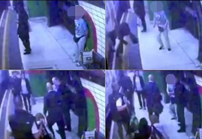 Мужчина толкнул мусульманку под поезд в метро (видео)