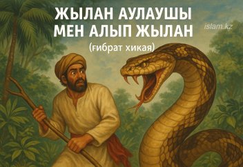 Жылан аулаушы мен алып жылан (ғибрат хикая)
