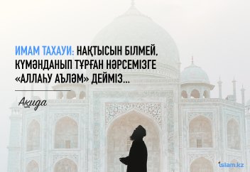 Имам Тахауи: Нақтысын білмей, күмәнданып тұрған нәрсемізге «Аллаһу аъләм» дейміз...