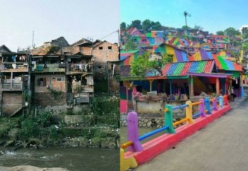 Лас аймақты 22 мың долларға кемпірқосақ түсті көркем мекенге айналдырды (фото)