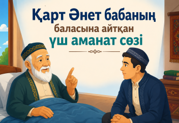 Қарт Әнет бабаның баласына айтқан үш аманат сөзі