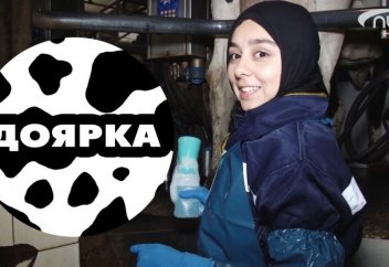 Профессия в хиджабе: ДОЯРКА (Видео)