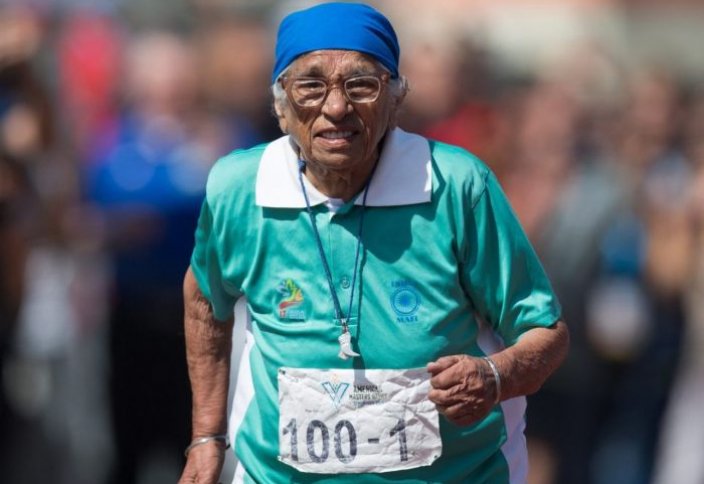 Шартарап: 100 жасағы үндістандық әже жүгіру жарысына қатысты (фото)