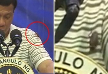 В соцсетях поразились мужеству президента Филиппин при встрече с гигантским тараканом (ВИДЕО)