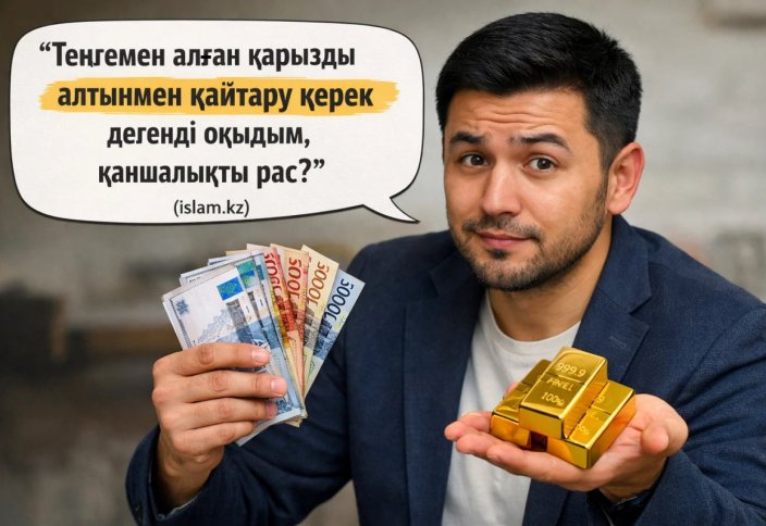 Теңгемен алған қарызды алтынмен қайтару керек дегенді оқыдым, қаншалықты рас?