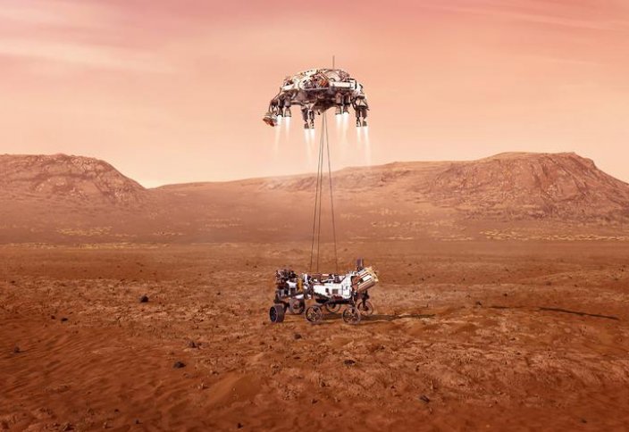 Mарсоход NASA Perseverance приземлился на поверхность Марса и уже сделал первые фотографии планеты