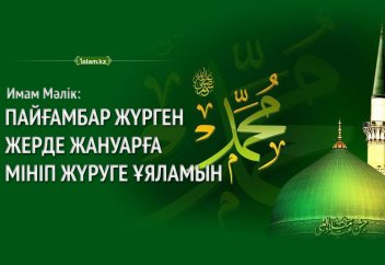 Имам Мәлік: "Пайғамбар жүрген жерде жануарға мініп жүруге ұяламын"